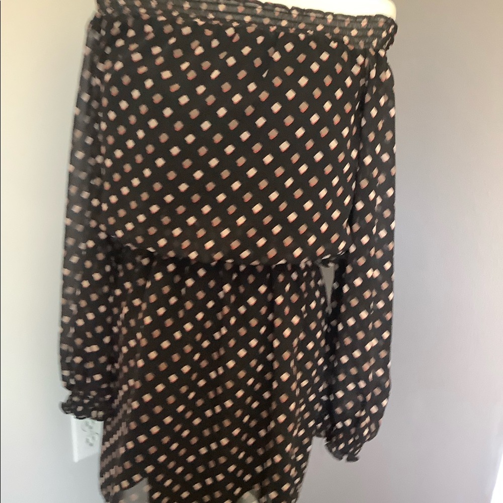 White House Black Market Off Shoulder Black Dress